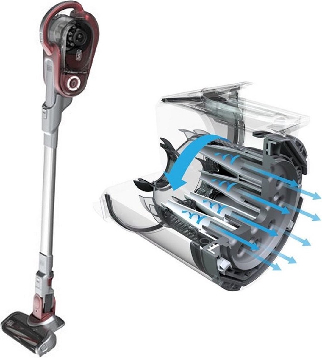 BLACK+DECKER HVFE2150LR - Steelstofzuiger