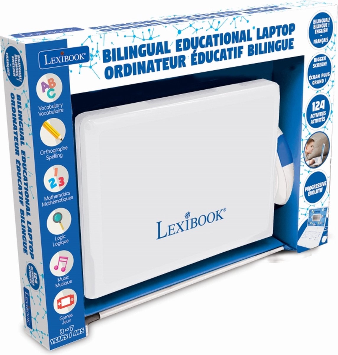 lexibook - mini ordinateur portable éducatif pour réviser français