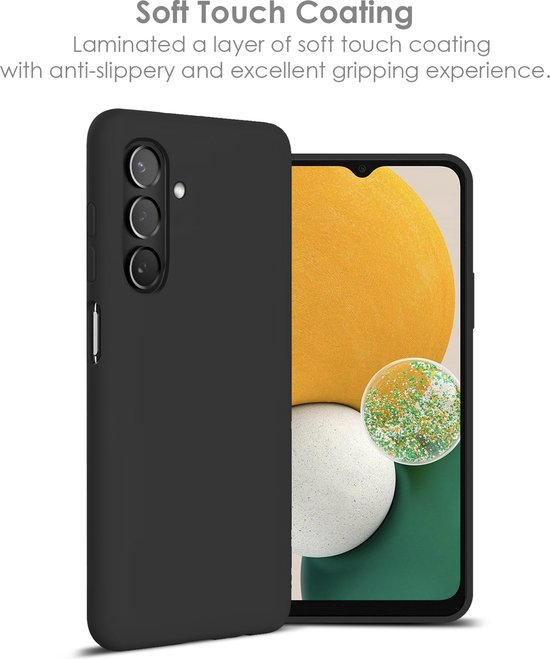 Coque Samsung A04S silicone Liquid Nano coque soft Zwart - Samsung Galaxy A04s / Samsung A13 5G Coque silicone couleur - A04s Protège écran pack de 2