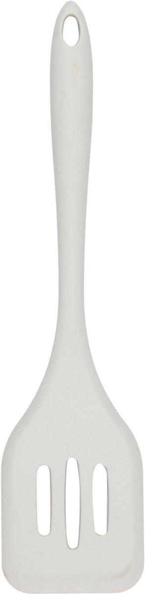 Blokker - Spatel met gleuven - Siliconen - Grijs - 7b x 29l x 3h cm