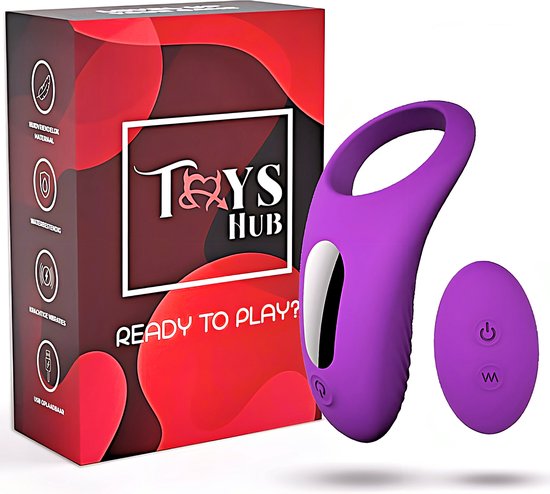 Toys Hub® Cockring Vibrant avec Télécommande - Avec Stimulateur de Clitoris  - 9