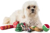 Hondenspeelgoed - Kerst - Set van 6 hondenspeeltjes