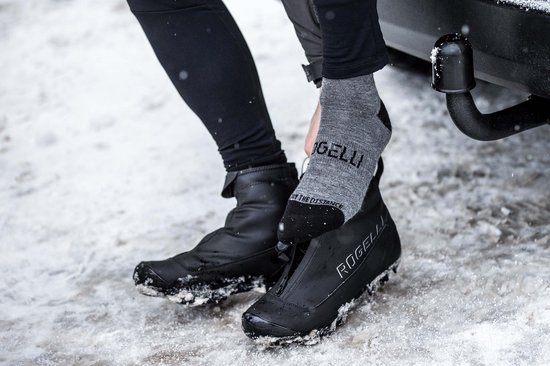 Rogelli Fietssokken Heren en Dames 2-pack - Wielrensokken Merino Wol - Zwart en Grijs - 18-22cm Hoog - Maat 40-43 van Merkloos — afbeelding 4