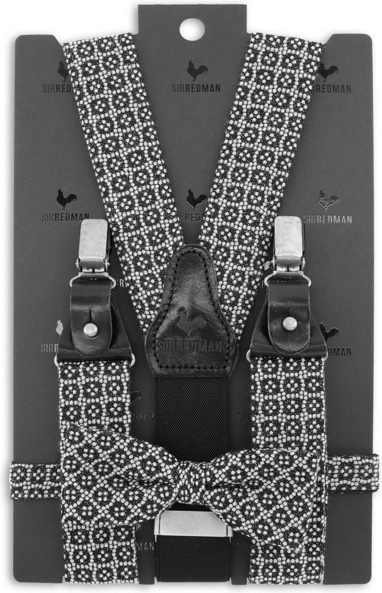 Sir Redman - bretels combi pack - Sharp Shapes - zwart / wit