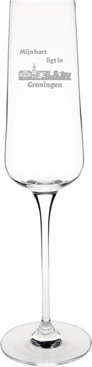 Gegraveerde Champagneglas 27cl Groningen