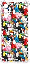 Anti-shock Hoesje met foto Geschikt voor Samsung Galaxy M13 4G | M23 Telefoon Hoesje met doorzichtige rand Birds