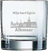 Gegraveerde Whiskeyglas 38cl Alkmaar