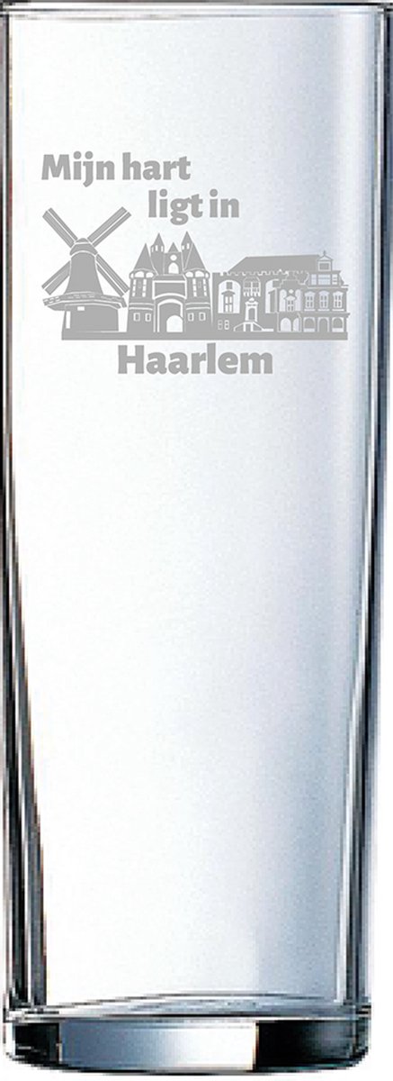 Gegraveerde longdrinkglas 31cl Haarlem