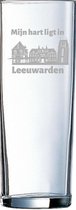 Gegraveerde longdrinkglas 31cl Leeuwarden