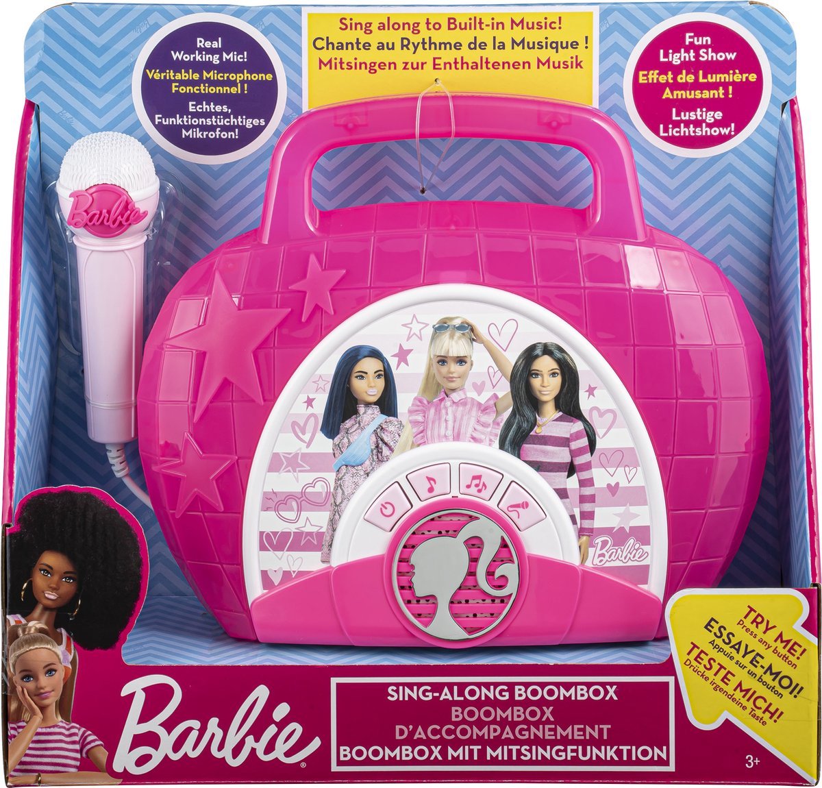 Barbie BE115 SingAlong Boombox Karaoke Set Met Microfoon, Muziek