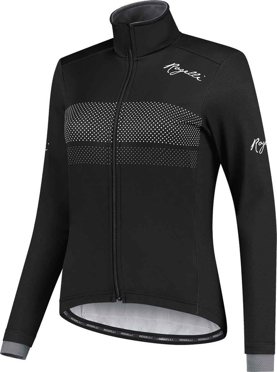 Rogelli Purpose Fietsjack Winter - Dames - Zwart, Wit - Maat L