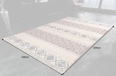Handgeweven katoenen tapijt ETHNO 230x160cm kleurrijke geometrische patronen - 41487