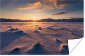Poster Un coucher de soleil le long de la plage russe 90x60 cm - Tirage photo sur Poster (décoration murale salon / chambre) / Poster Mer et lacs / Mer et plage
