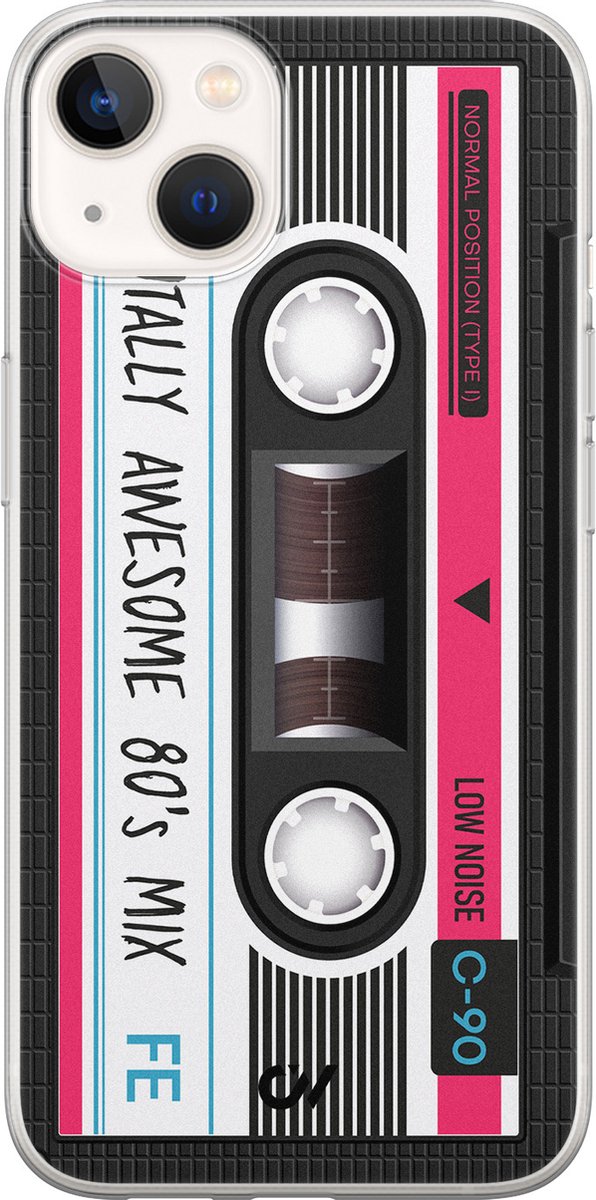 Hoesje geschikt voor Apple iPhone 13 - Cassette - - Zwart - Apple - Casevibes