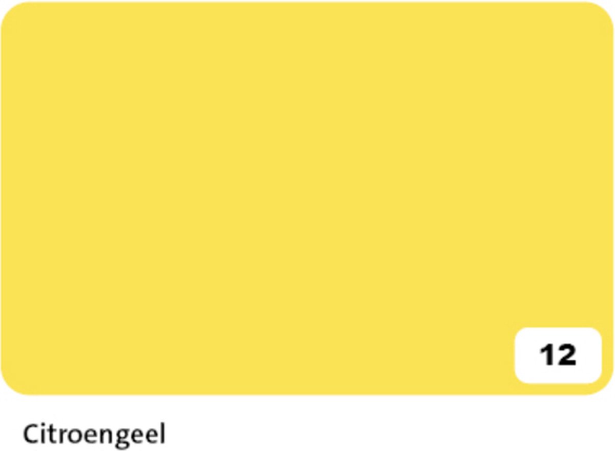 Fotokarton Folia 2-zijdig 50x70cm 300gr nr12 citroengeel | 10 stuks