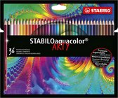 Kleurpotloden STABILO aquacolor 1636-1-20 etui à 36 kleuren | 6 stuks