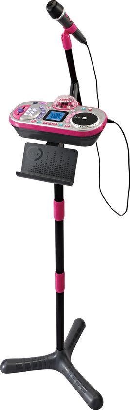 Karaoké pour enfants avec microphone et support ajustable, Enceinte  Lumineuse, Haut-parleur Karaoké portable pour enfants de 3-6