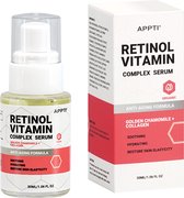Ultieme Retinol (Vitamine A) Gezichtsserum - Anti-Rimpel met Vitamine E, Hyaluronzuur en Natuurlijke Ingrediënten - Tegen Pigmentvlekken, Celvernieuwing en Mee-eters - Verfijnt Grove Poriën - Kamille en Collageen - Krachtig Anti-Acne Oplossing - 30ml