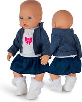Isa's Friends® - Poppenkleding - Kleertjes geschikt voor o.a. BABY born - 43 cm - Jasje, rok en shirt