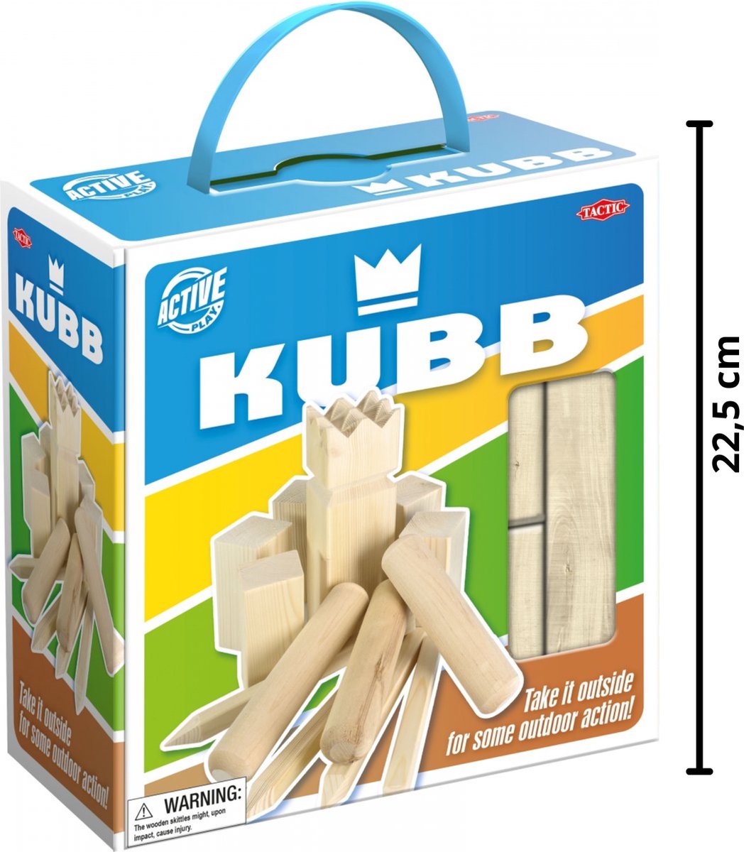 Tactic Kubb – Vang- en werpspel – Origineel Zweeds Werpspel In Handige Draagbare Doos – Duurzaam Grenenhout — afbeelding 11
