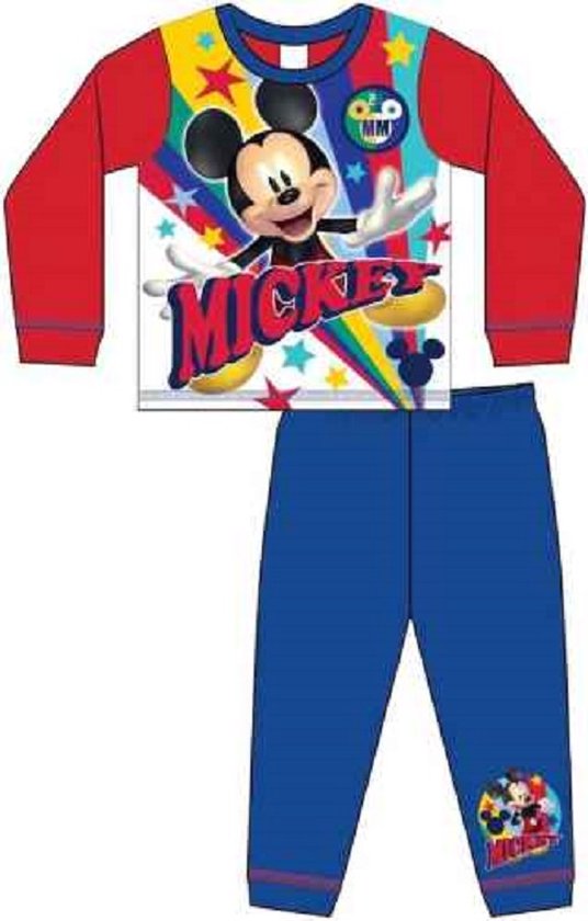 Mickey Mouse pyjama - rood met blauw - Mickey pyama
