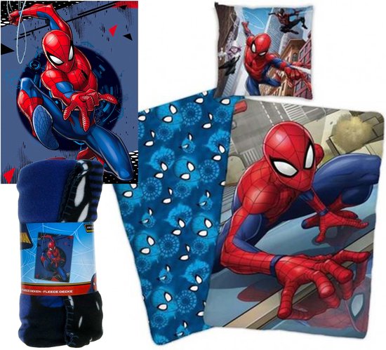 Spider-Man Dekbedovertrek - Eenpersoons - 140x200 cm - polyester-  Dubbelzijdige print-... | bol