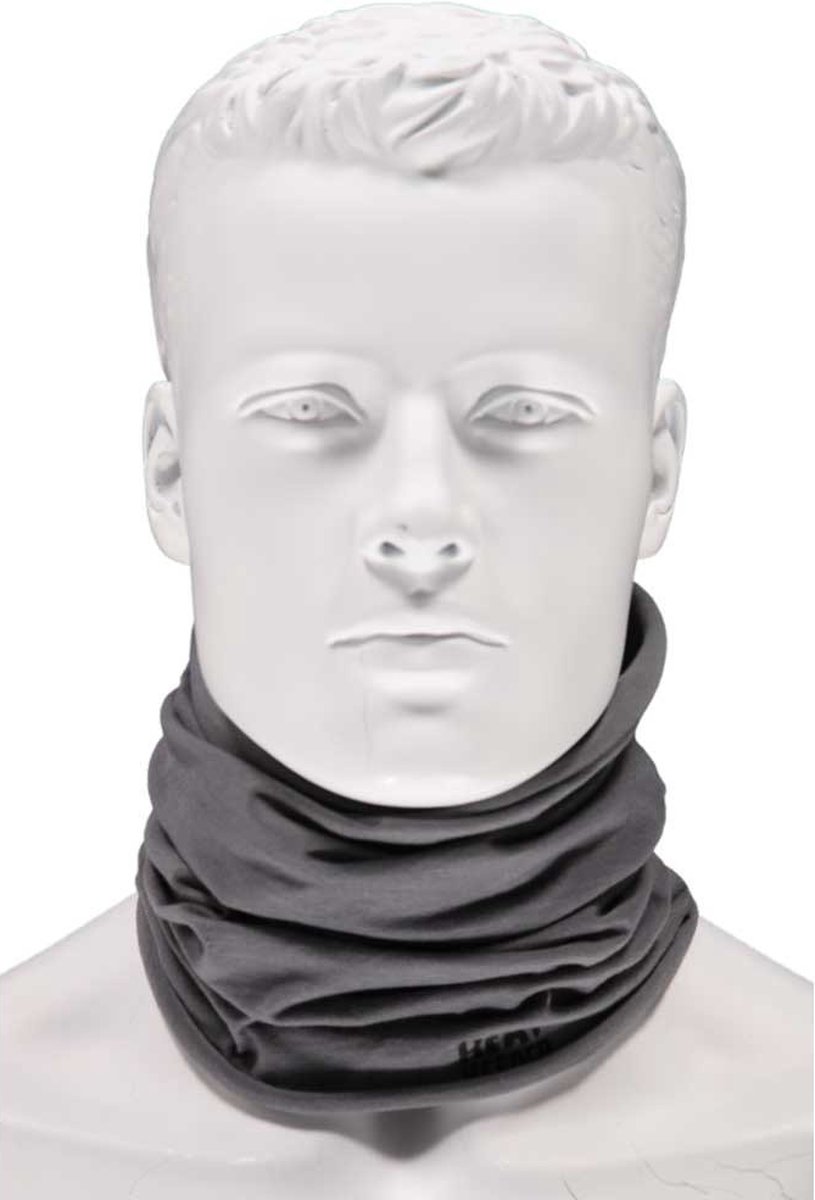 Grijze thermo fleece sjaal/shawl voor volwassenen - Multifunctionele morf sjaal - Warme gezichtsbedekker/windvanger - Nekwarmers