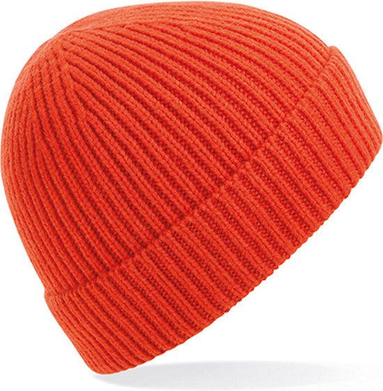 Beechfield 'Knit Ribbed Beanie' Rood