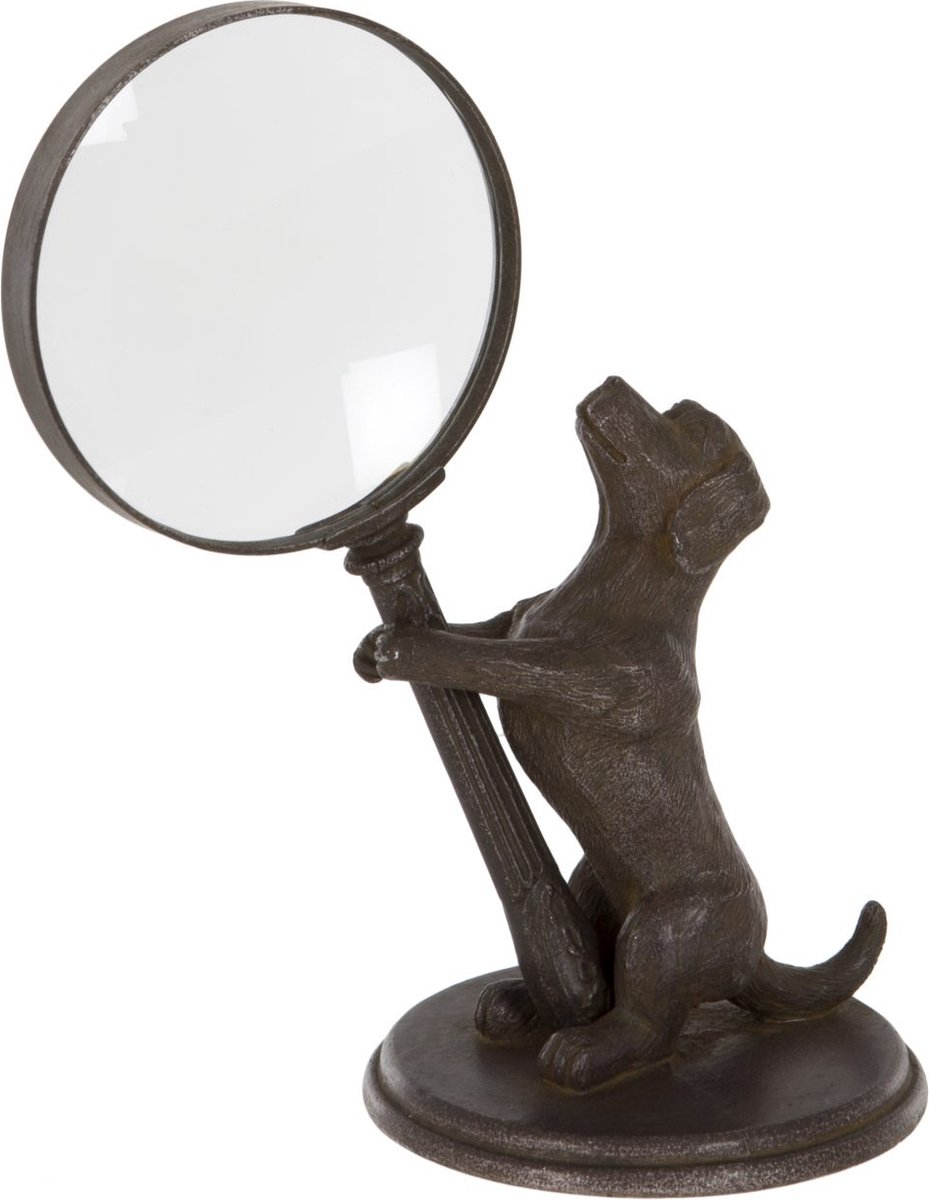 Hond met vergrootglas / loep
