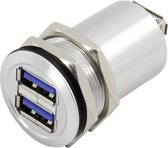TRU COMPONENTS USB-14 USB A dubbele inbouwbus 3.0 Inhoud: 1 stuk(s)
