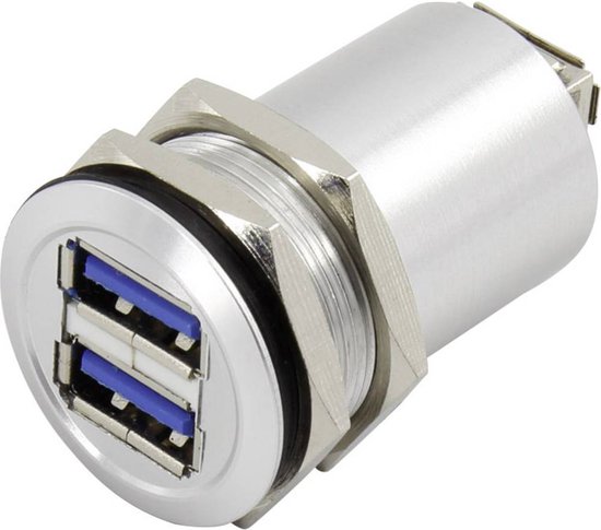 TRU COMPONENTS USB-14 USB A dubbele inbouwbus 3.0 Inhoud: 1 stuk(s) | bol