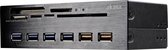 Akasa AK-HC-07BK Inbouw-geheugenkaartlezer 13.34 cm (5.25) USB 2.0 (moederbord), USB 3.2 Gen 1 (moederbord), Molex, SAT
