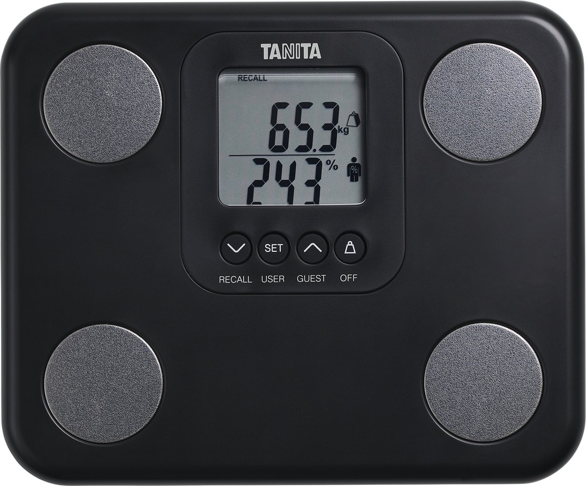 TANITA BC-730 Lichaamsanalyse weegschaal - Zwart - Compact formaat ...