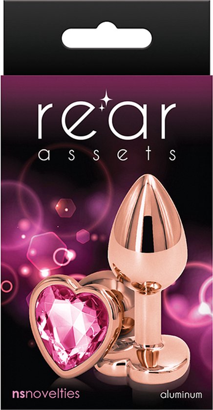 Ns Novelties Buttplug Rear Assets Rose Gold Heart S Roze Bol Com