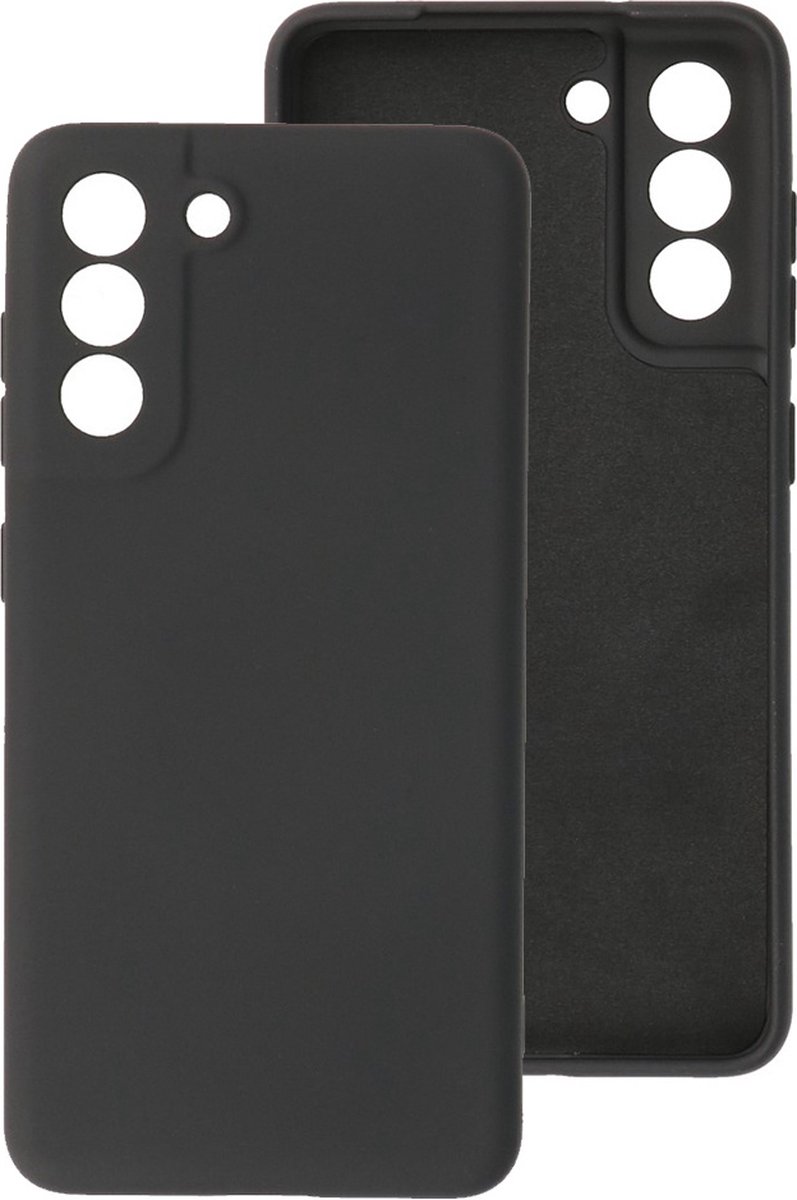 Hoesje 2.0mm Dikke Siliconen Back Cover Kleur Zwart geschikt voor Samsung Galaxy S21