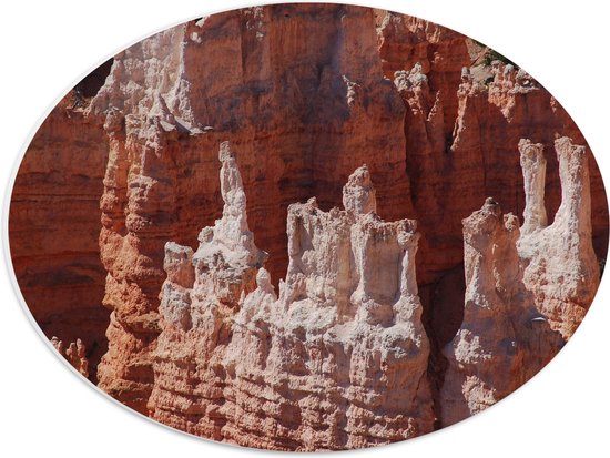 WallClassics - PVC Schuimplaat Ovaal - Bryce Canyon Nationaal Park Utah Amerika - 40x30 cm Foto op Ovaal  (Met Ophangsysteem)