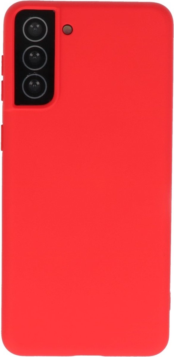 Hoesje 2.0mm Dikke Siliconen Back Cover Kleur Rood geschikt voor Samsung Galaxy S21 Plus