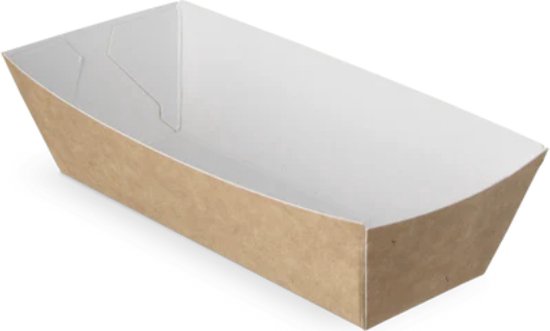 Plateau de croquettes| A5 | Kraft/ Wit | BIO | 400 pièces