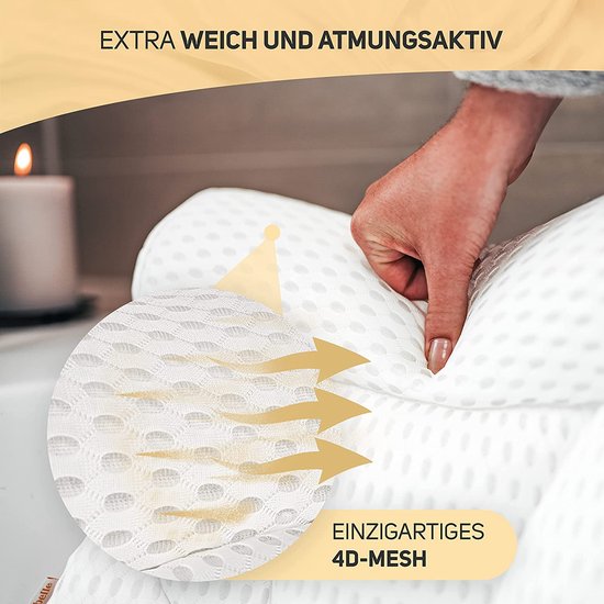 Baby Badkussen - Baby Badmatras - Veiligheid baby kussen voor bad - vriligheidskussen voor in bad - Zachte babykussen van Snoozzz — afbeelding 2