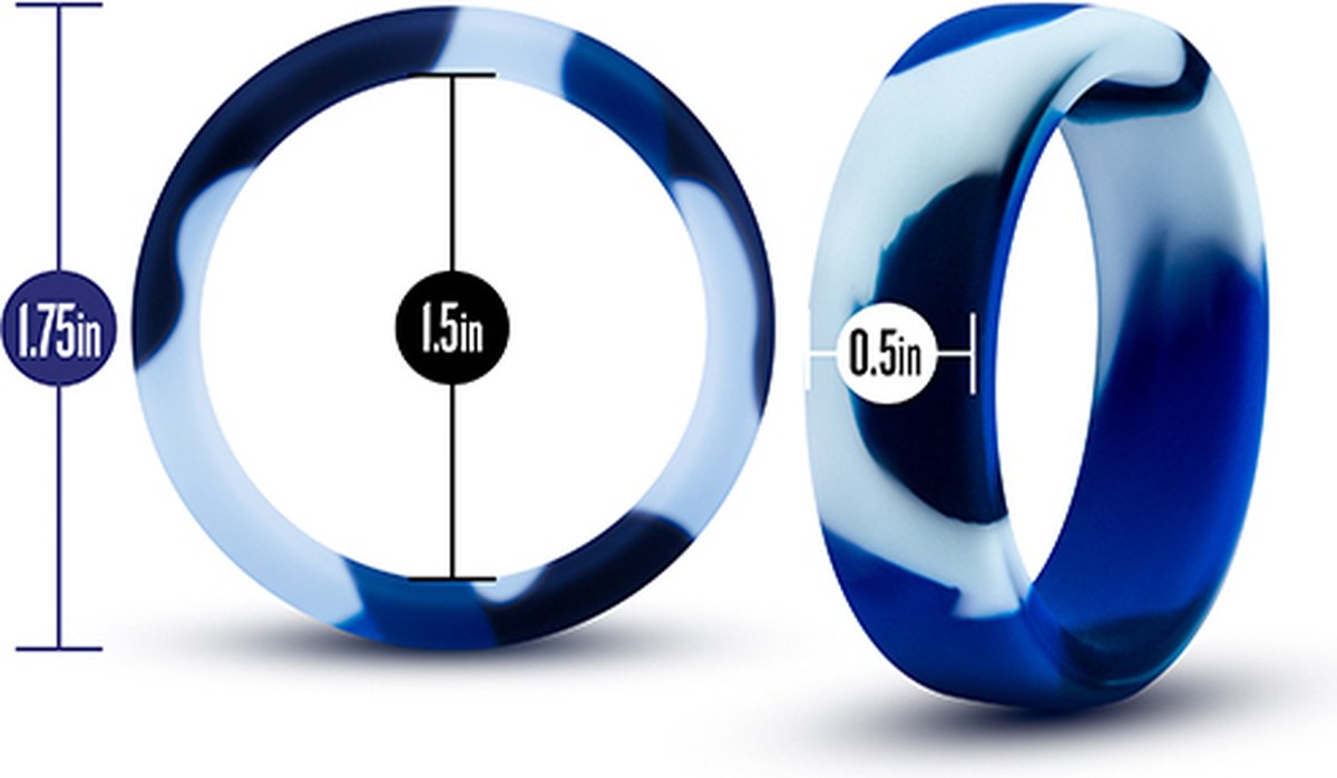 Goedkoopste Blush Cockring PERFORMANCE SILICONE CAMO Blauw
