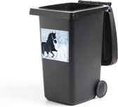 Container sticker Paard - Sneeuw - Winter - 40x40 cm - Kliko sticker