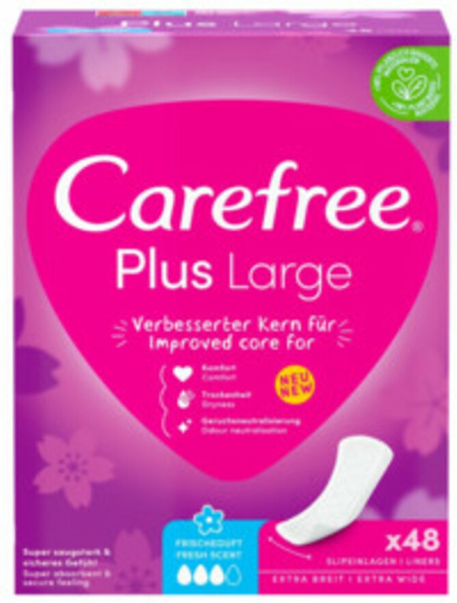 Goedkoopste Carefree Plus Large Fresh 48 stuks
