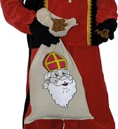 Sinterklaas strooizak katoen 35 x 60 cm - Sint en Piet strooizakken
