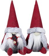 Without Lemon - Christmas Setje van 2 stuks Kerst Zweedse Kabouter Pop - Rood Muts - Pluche Zweedse - Gnome Kerst Decor - Scandinavische Tomte Nordic - Elf Speelgoed - Xmas Ornament - 2 stuks - Kerstpoppen