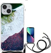 Coque hybride antichoc Coque iPhone 14 Phone avec bord transparent Sea in Space