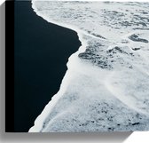 WallClassics - Toile - Écume de mer sur la plage - Photo sur toile 30x30 cm (Décoration murale )