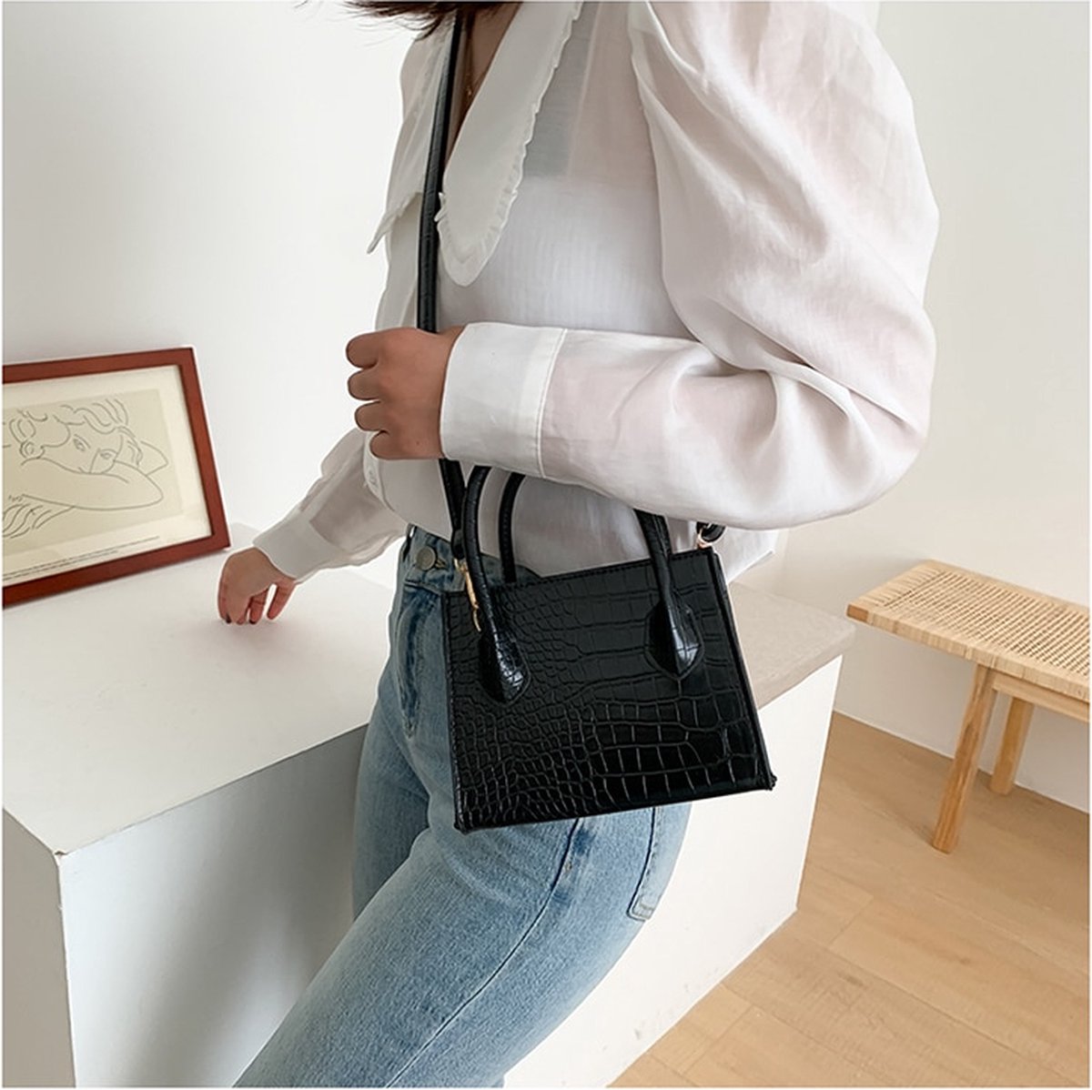 Guess NOELLE FLAP ORGANIZER - Schoudertas - zwart Guess NOELLE FLAP ORGANIZER - Schoudertas - zwart