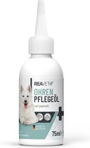 ReaVET - Oor Verzorgingsolie voor Honden & Katten - Voor vuil, oorsmeer & jeuk - Met extra voedende jojoba olie - 75ml