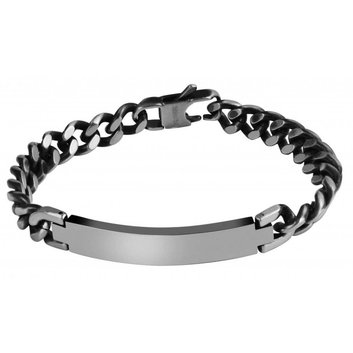 Akzent Stalen Herenarmband Zilver - 21cm