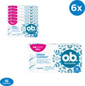 o.b. ProComfort Mini tampons voor de lichte tot normale menstruatiedagen, 6 x16 stuks